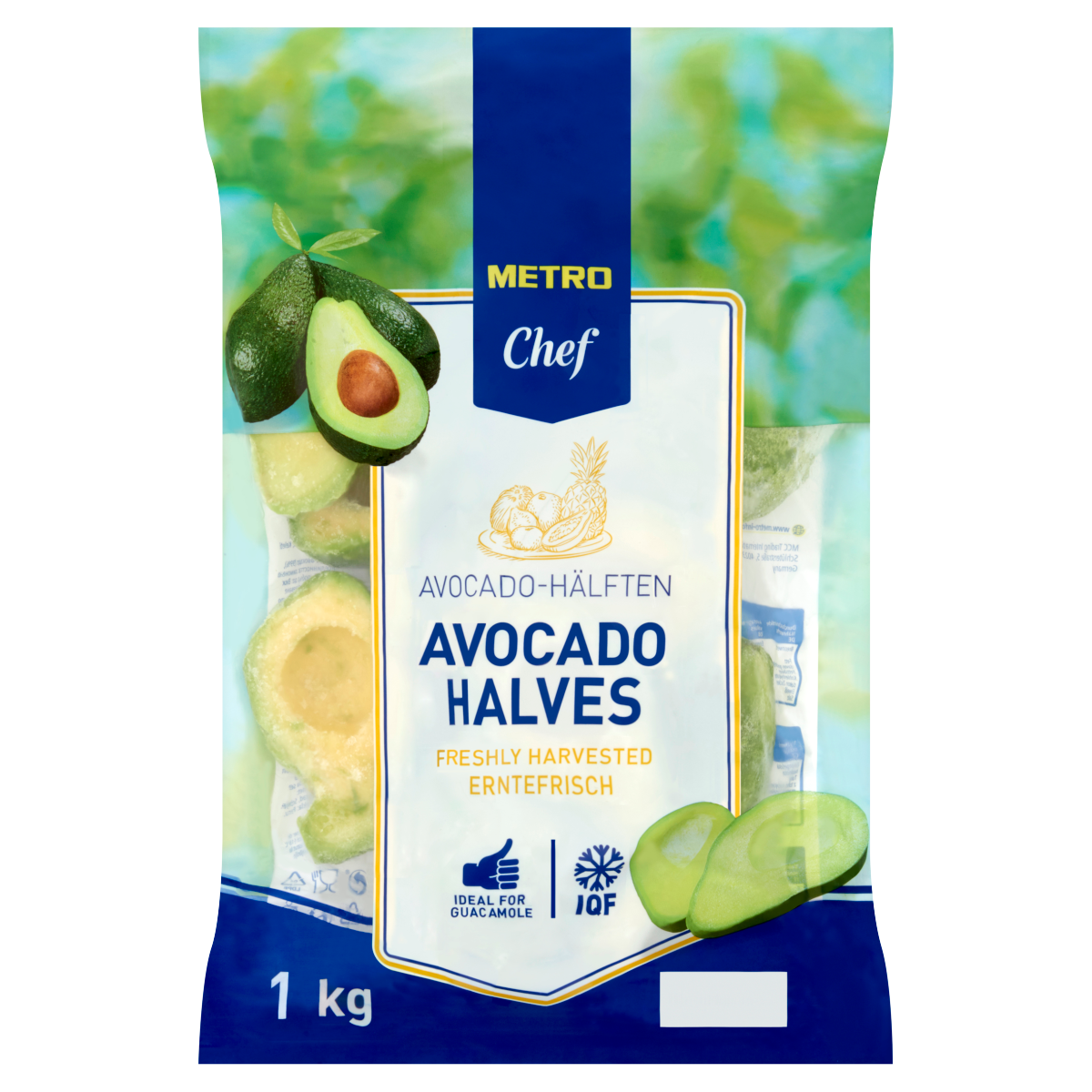 METRO Chef Gyorsfagyasztott Felezett Avokádó 1 kg