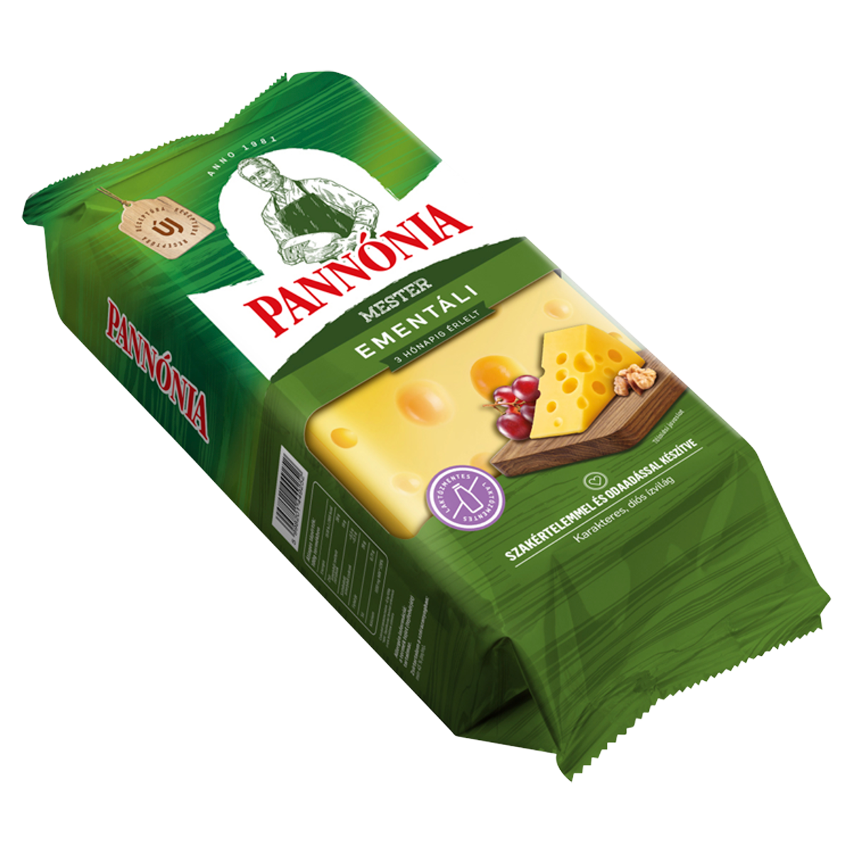 PANNÓNIA Mester Ementáli Zsíros, Kemény, Erjedési Lyukas Tömbsajt 1 kg