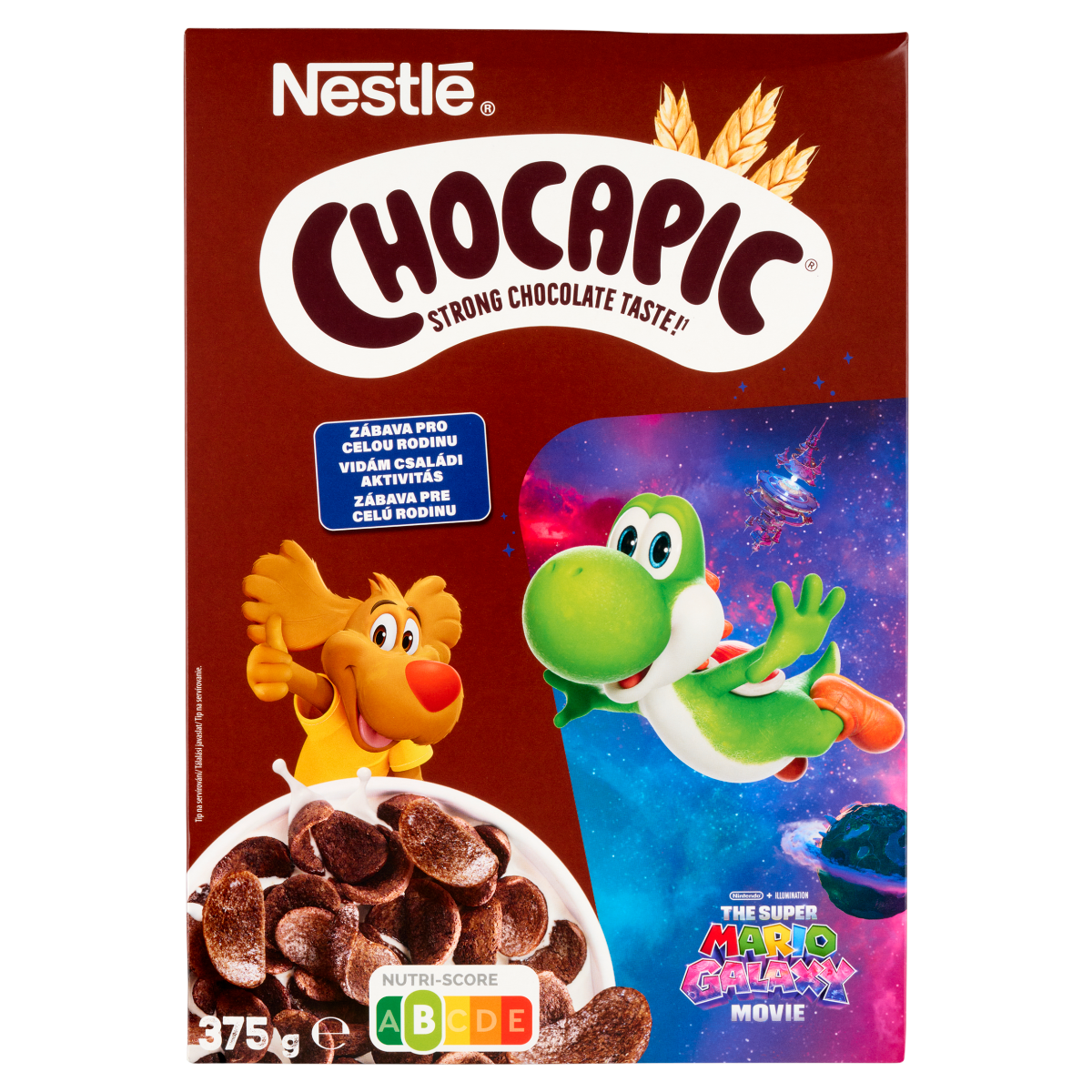 CHOCAPIC Nestlé Chocapic csokiízű, ropogós gabonapehely vitaminokkal és ásványi anyagokkal 375 g
