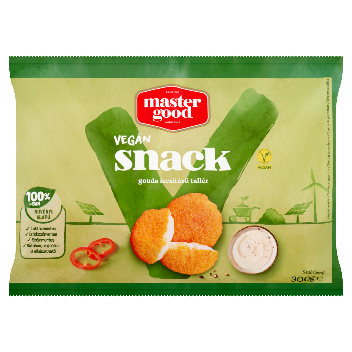 master good Gyorsfagyasztott Vegán Gouda Tallér 300 g