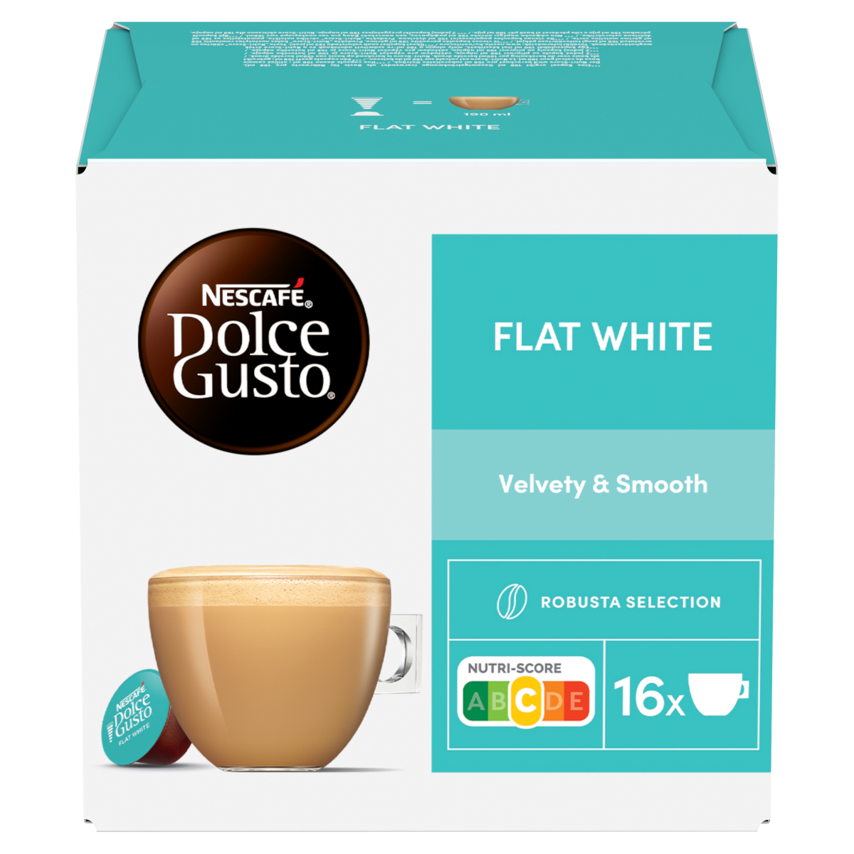 Dolce Gusto NESCAFÉ Flat White tejes kávékapszula cukorral 16 db 187,2 g