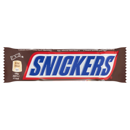 SNICKERS karamellás földimogyorós krémes szelet földimogyoró darabokkal tejcsokoládéba mártva 50 g