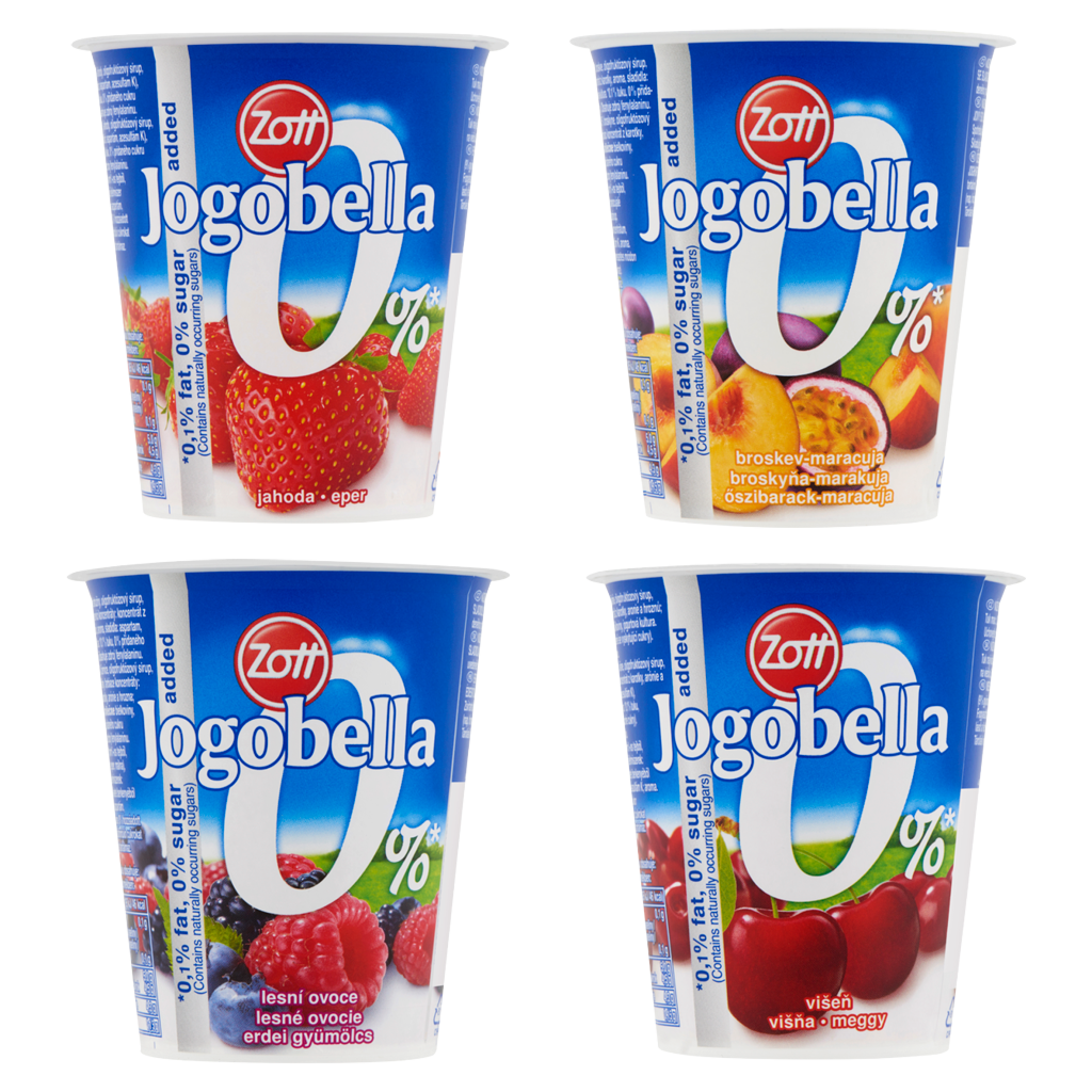 ZOTT Jogobella 0% élőflórás, sovány joghurt édesítőszerekkel 150 g