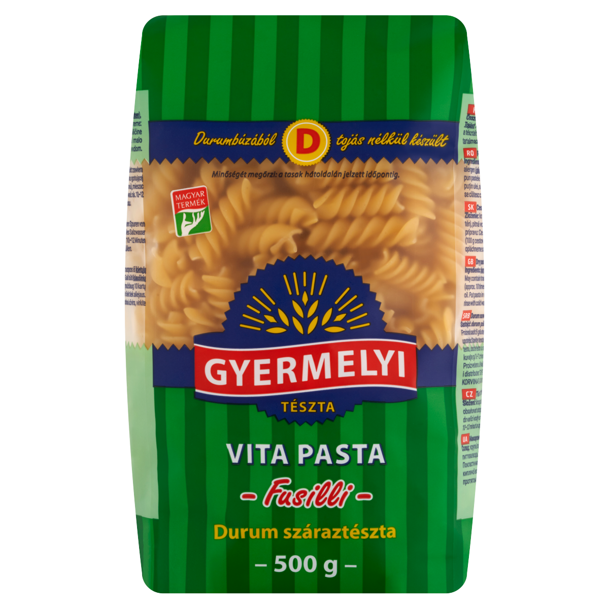 Gyermelyi Vita Pasta Fusilli durum száraztészta 500 g