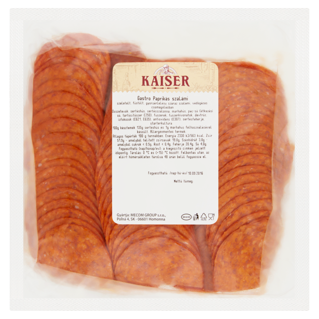 KAISER Gastro Szeletelt Paprikás Sertés Szalámi 500 g