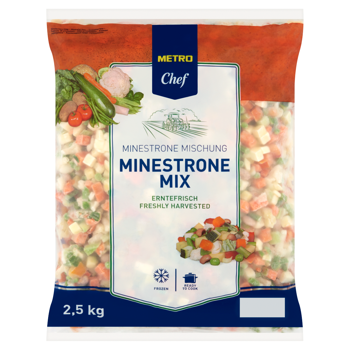METRO Chef Minestrone Mix Gyorsfagyasztott Zöldségkeverék 2,5 kg