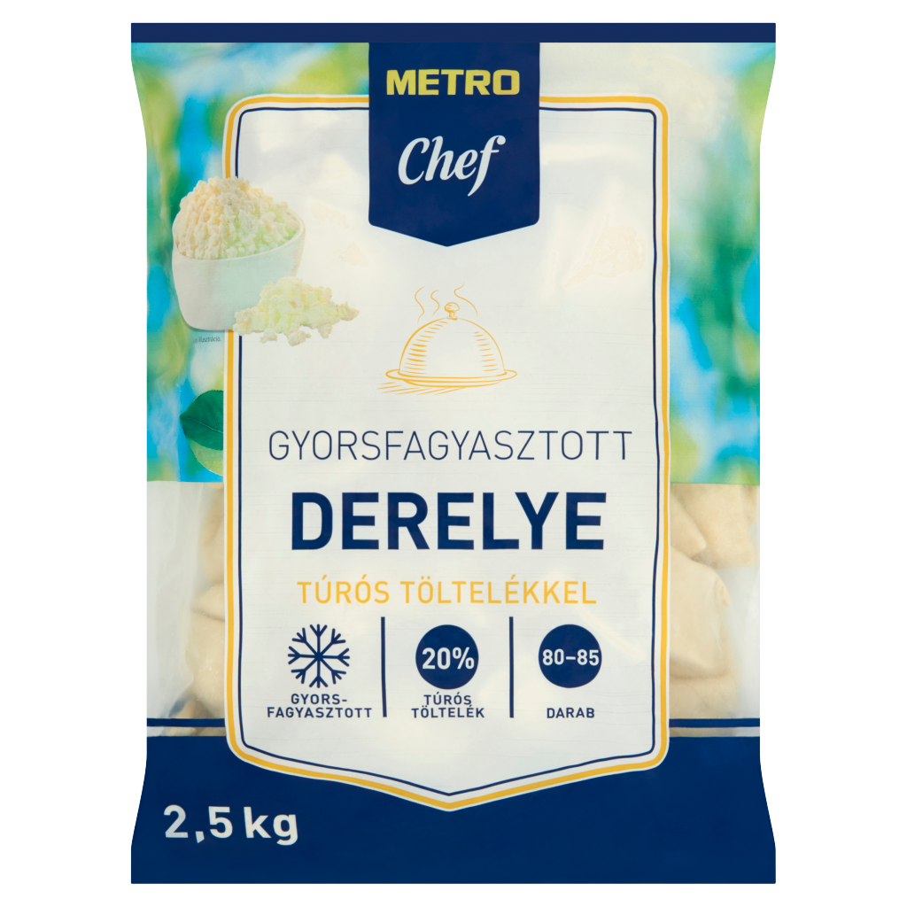 METRO Chef Gyorsfagyasztott Derelye Túrós Töltelékkel 2,5 kg