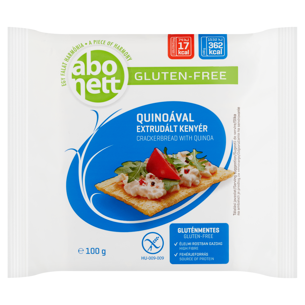 Abonett Gluténmentes Extrudált Kenyér Quinoával 100 g