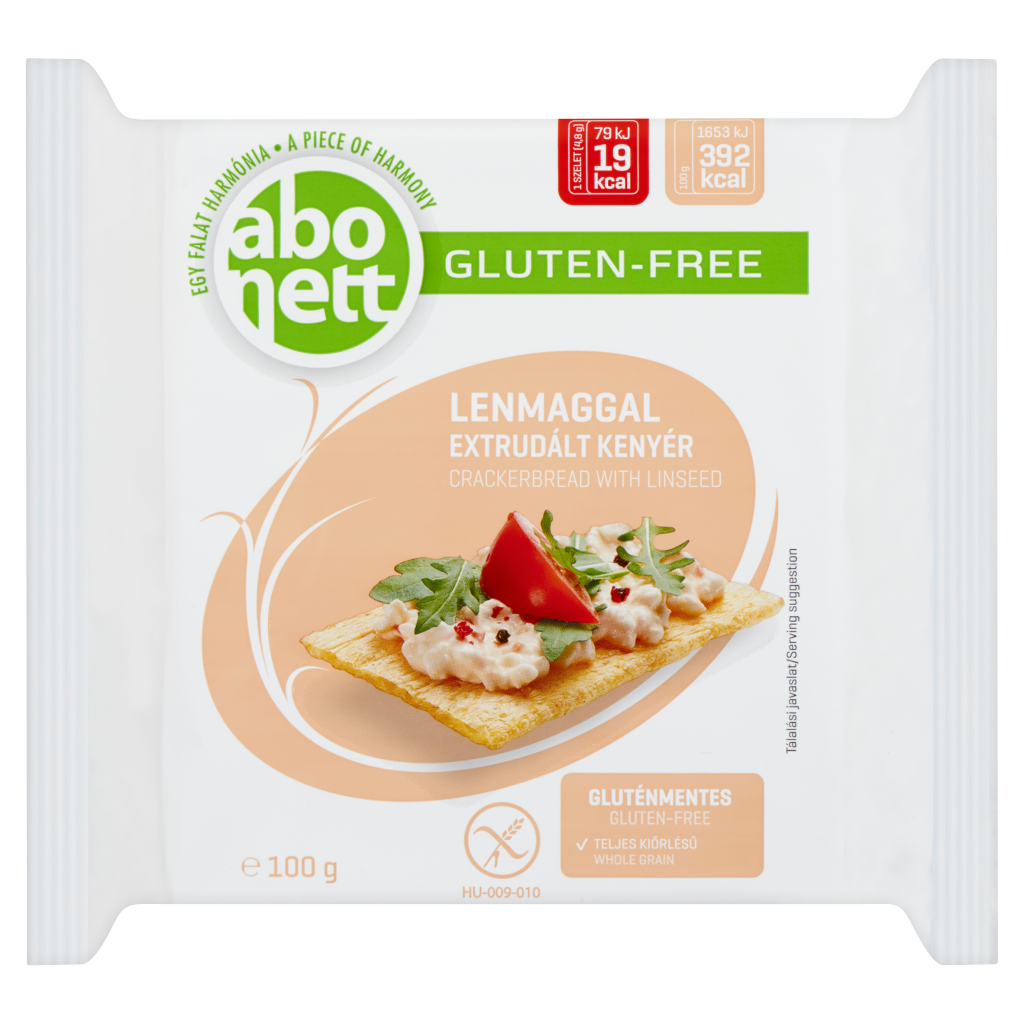 Abonett gluténmentes extrudált kenyér lenmaggal 100 g