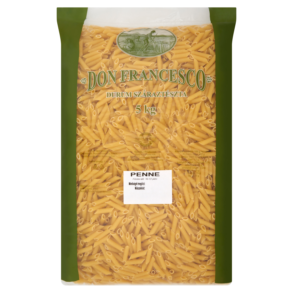 DON FRANCESCO Penne Durum Száraztészta 5 kg