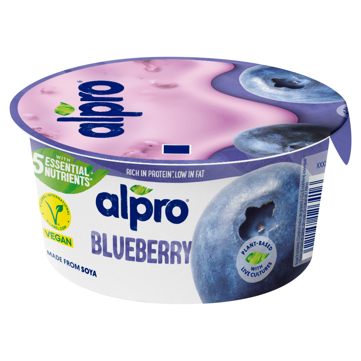 ALPRO Fermentált Szójakészítmény, Kékáfonyás Hozzáadott Kalciummal és Vitaminokkal 150 g