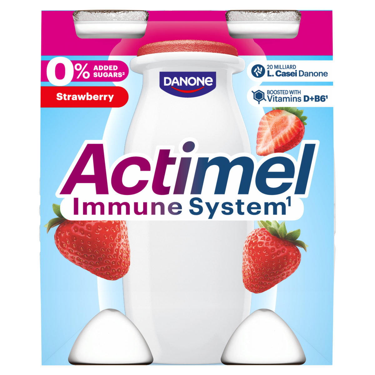 DANONE Actimel eperízű sovány joghurtalapú ital édesítőszerekkel 4 x 100 g (400 g)