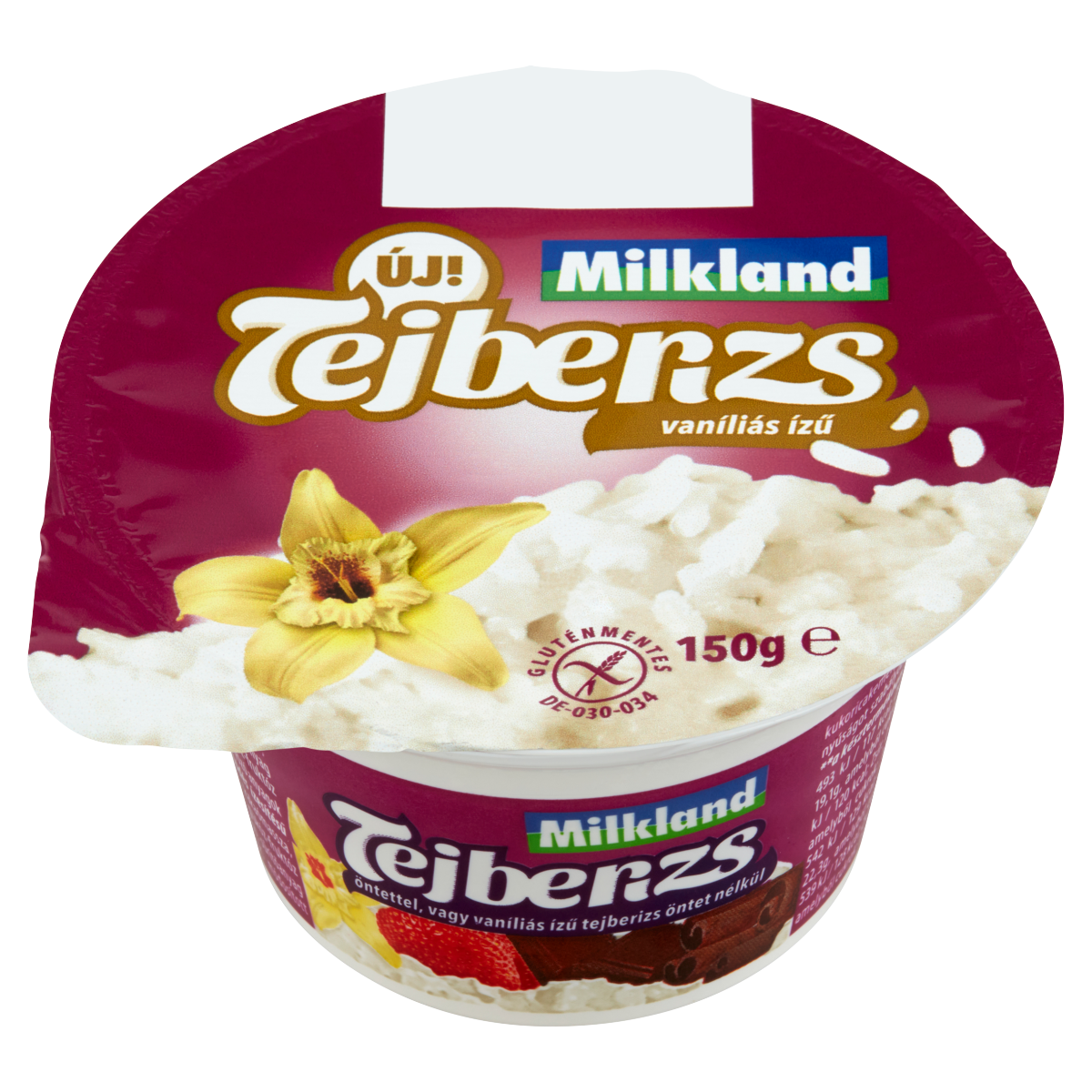 Milkland Tejberizs Vegyes Tálca Csoki-Vanília-Fahéj Öntettel 150 g