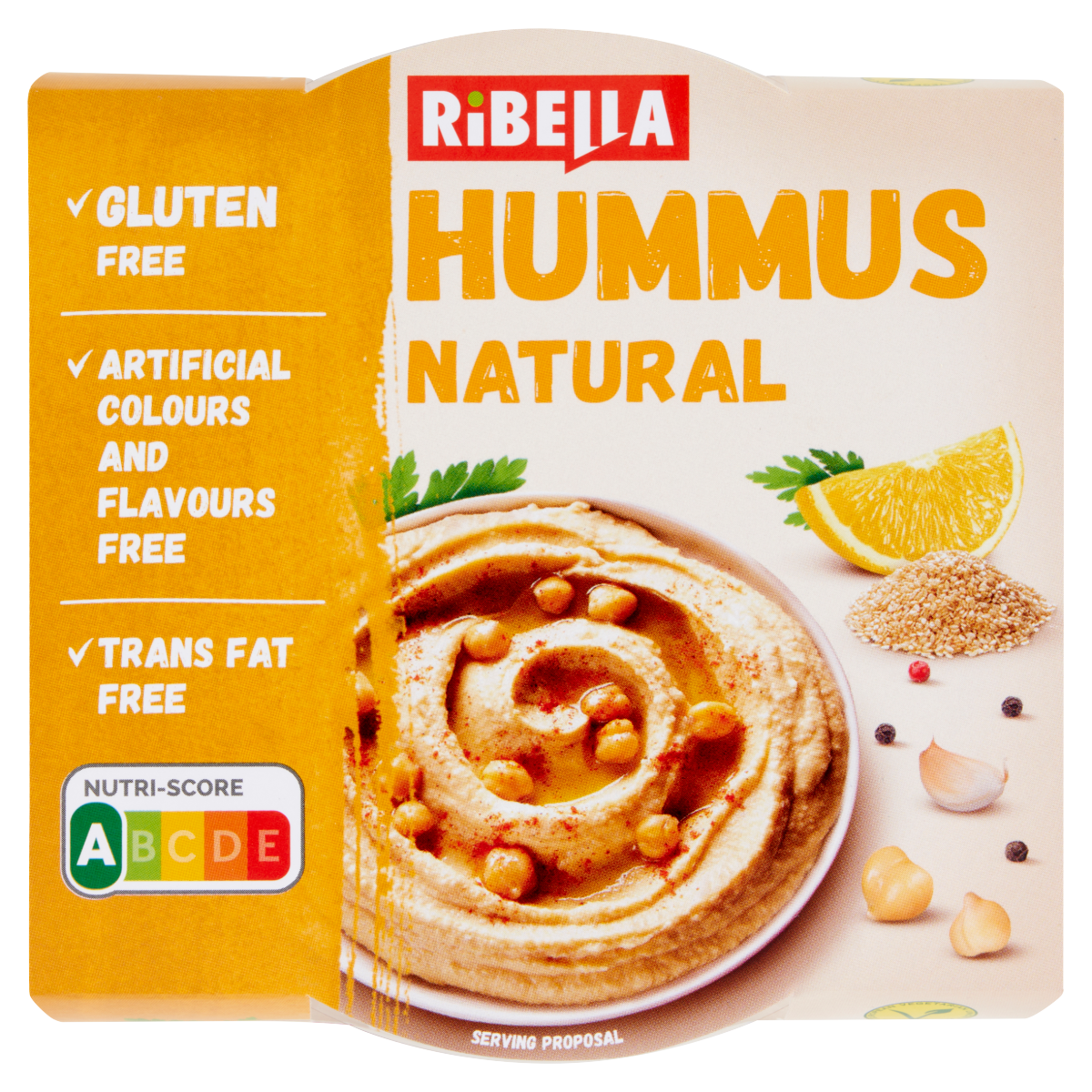 RIBELLA Hummus natúr csicseriborsó krém 200 g