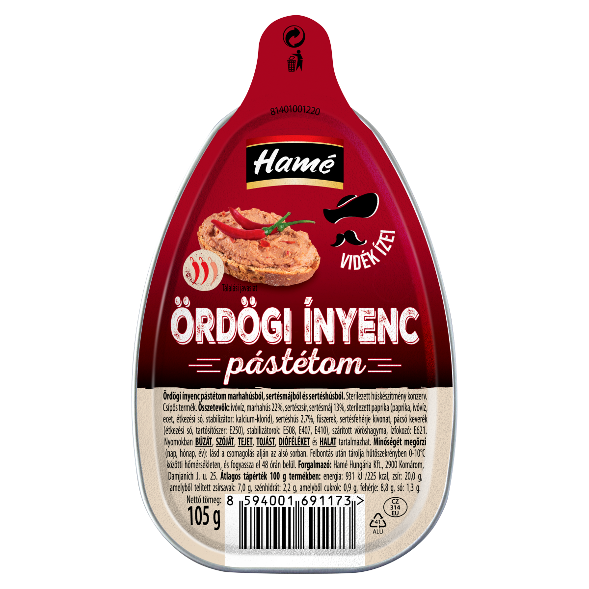 Hamé Ördögi Ínyenc pástétom 105 g