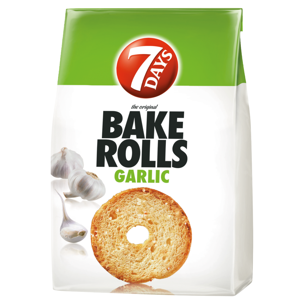 TUC 7DAYS Bake Rolls fokhagymás kétszersült 80 g