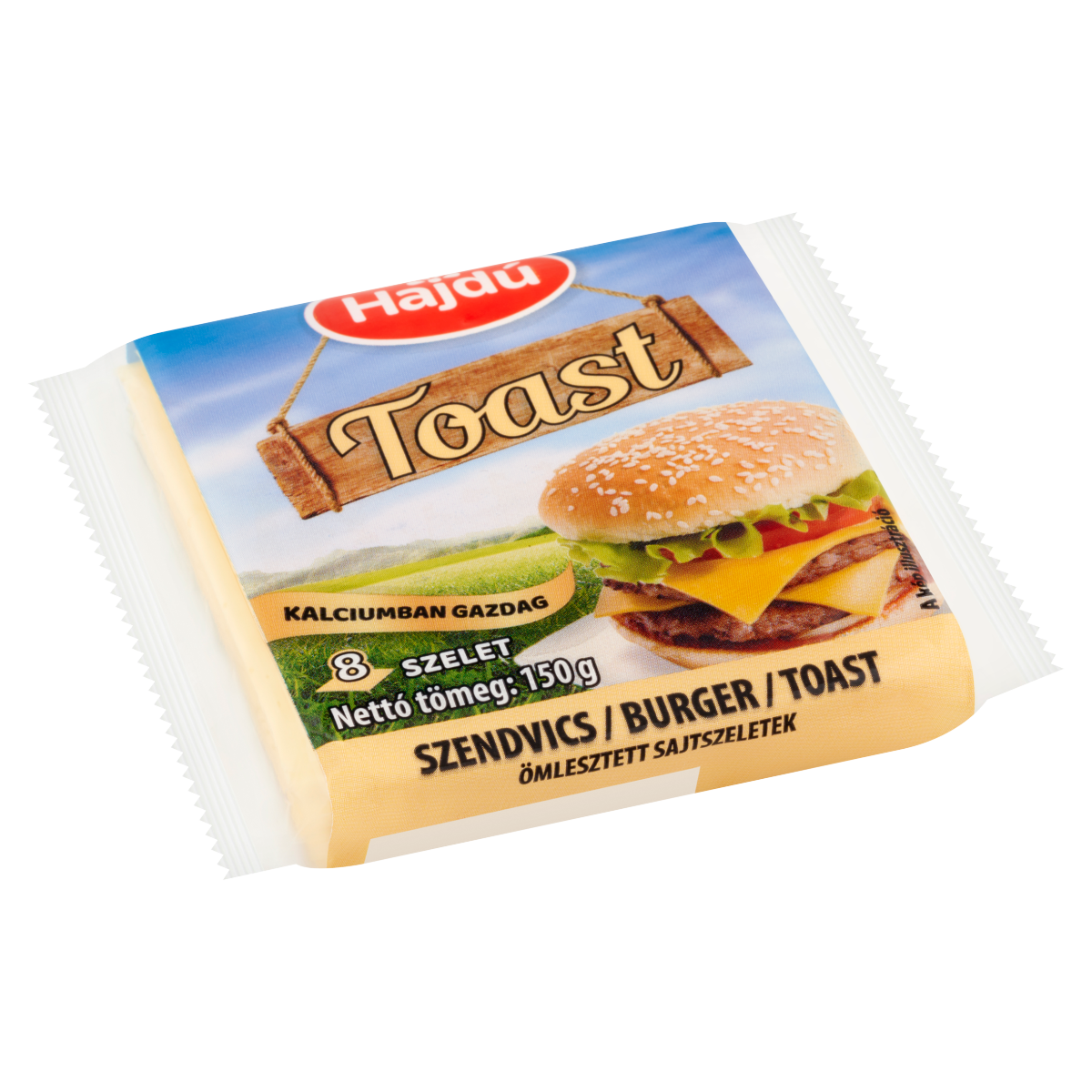 Hajdú Toast félzsíros ömlesztett sajt 8 db 150 g