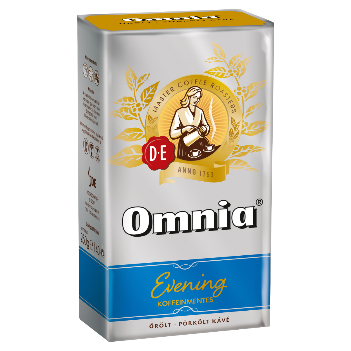Douwe Egberts Omnia Evening Koffeinmentes Őrölt-pörkölt Kávé 250 g