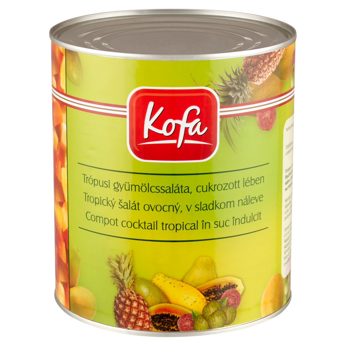 Kofa Premium Trópusi Gyümölcssaláta, Cukrozott Lében 3,5 kg