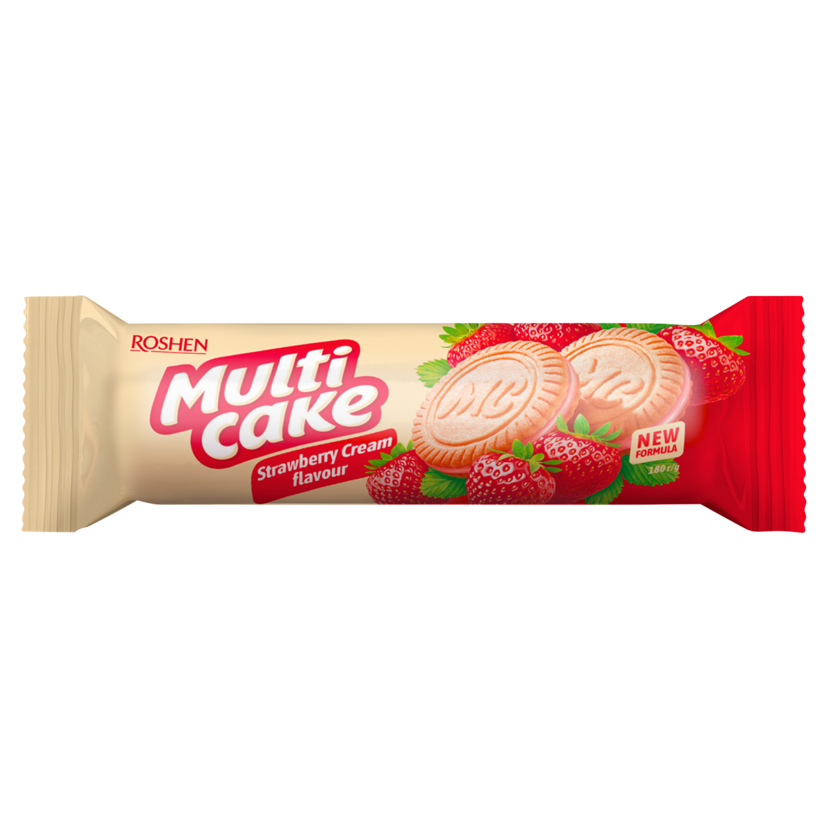 ROSHEN Multi Cake keksz eper ízű töltelékkel 180 g