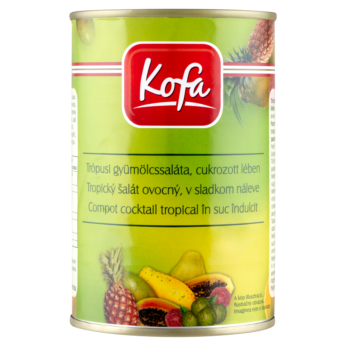 Kofa trópusi gyümölcssaláta, cukrozott lében 410 g