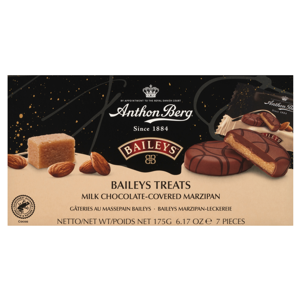Anthon Berg Baileys marcipánnal töltött, krémlikőr ízű tejcsokoládé 7 db 175 g