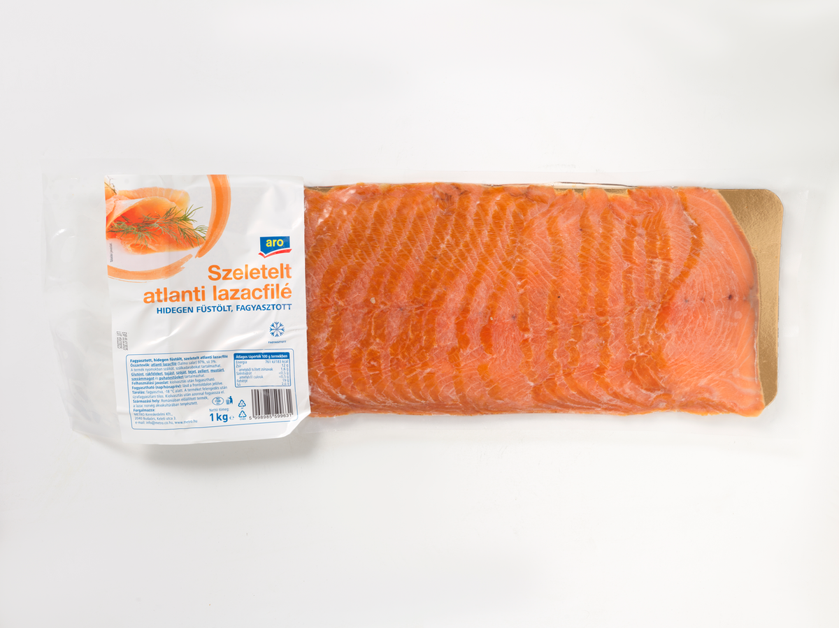 aro Fagyasztott Füstölt Lazac 1 kg