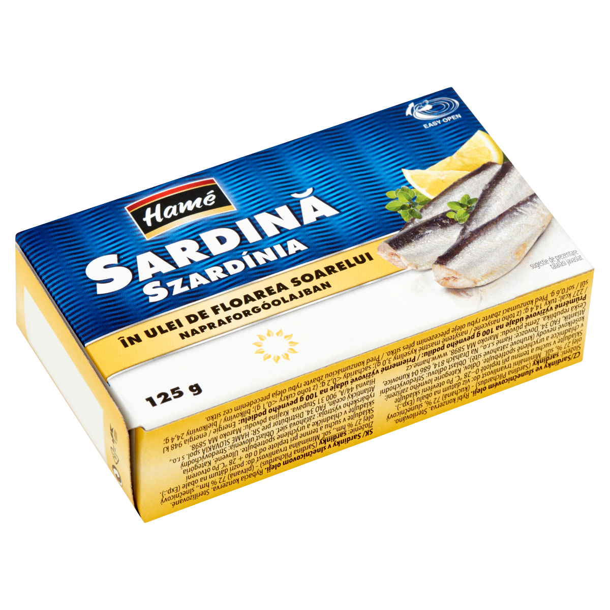 Hamé szardínia növényi olajban 125g
