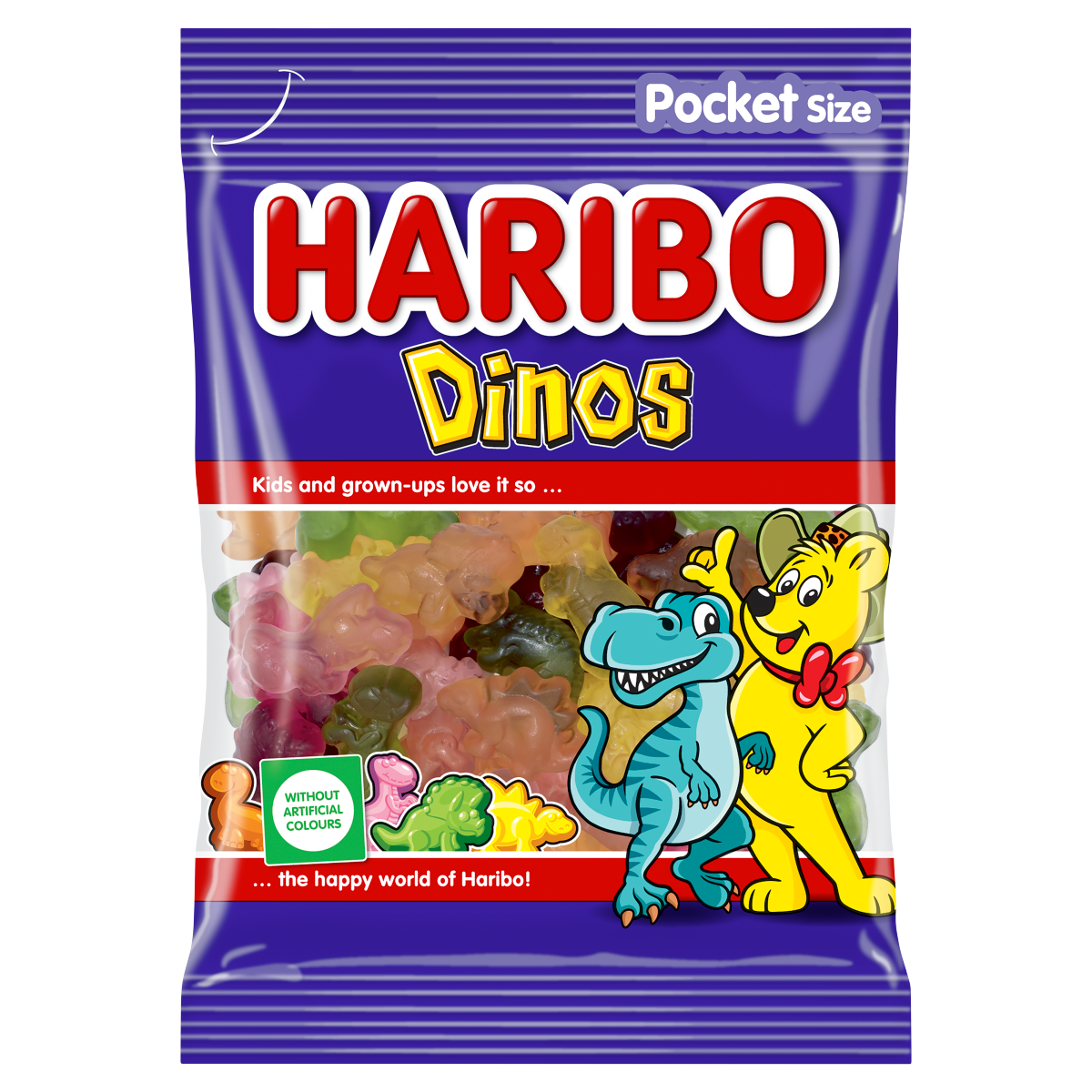 HARIBO Dinos gyümölcsízű gumicukorka 100 g