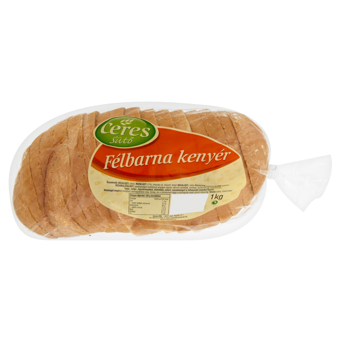Ceres Sütő Félbarna Kenyér 1 kg