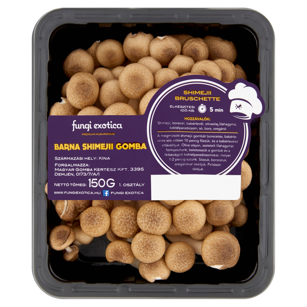 Fungi Exotica Barna Shimejii Gomba 150 g