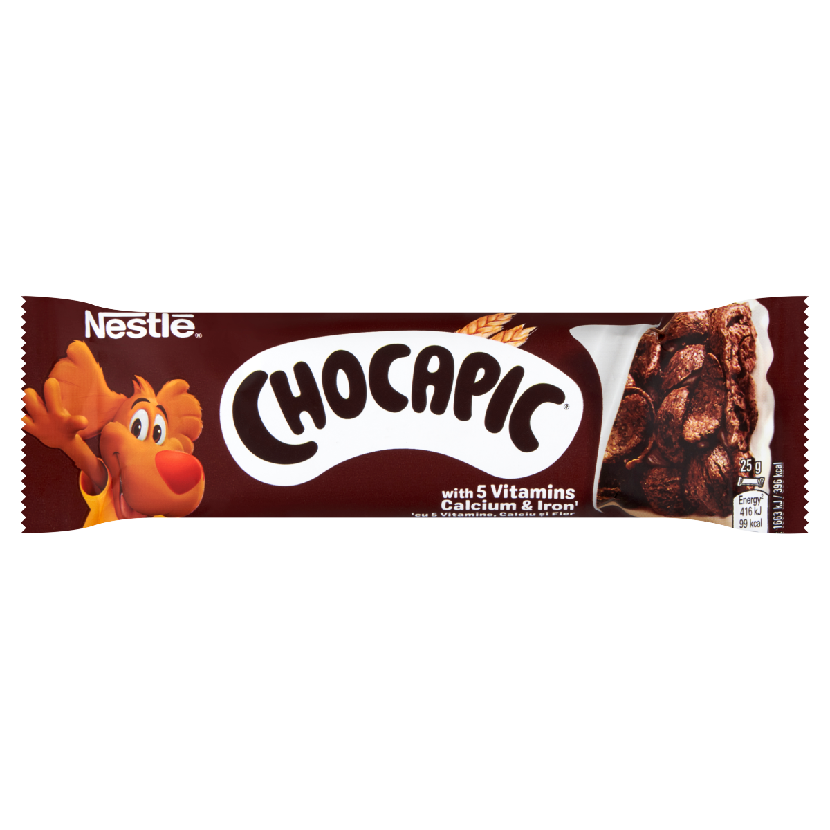 CHOCAPIC Nestlé Chocapic csokiízű gabonapehely-szelet tejbevonó talppal vitaminokkal 25 g