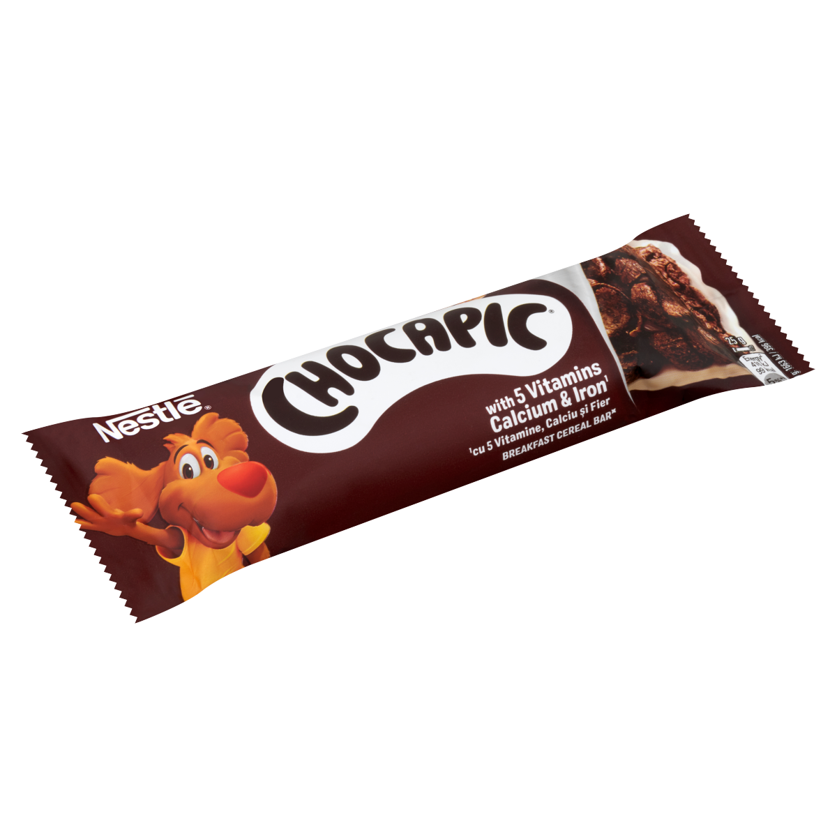 CHOCAPIC Nestlé Chocapic csokiízű gabonapehely-szelet tejbevonó talppal vitaminokkal 25 g