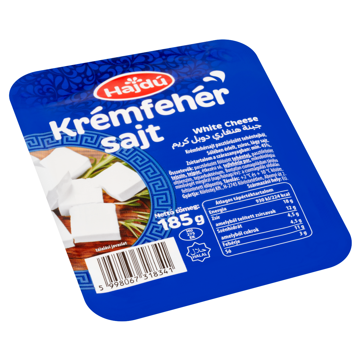 Hajdú krémfehér sajt 185 g