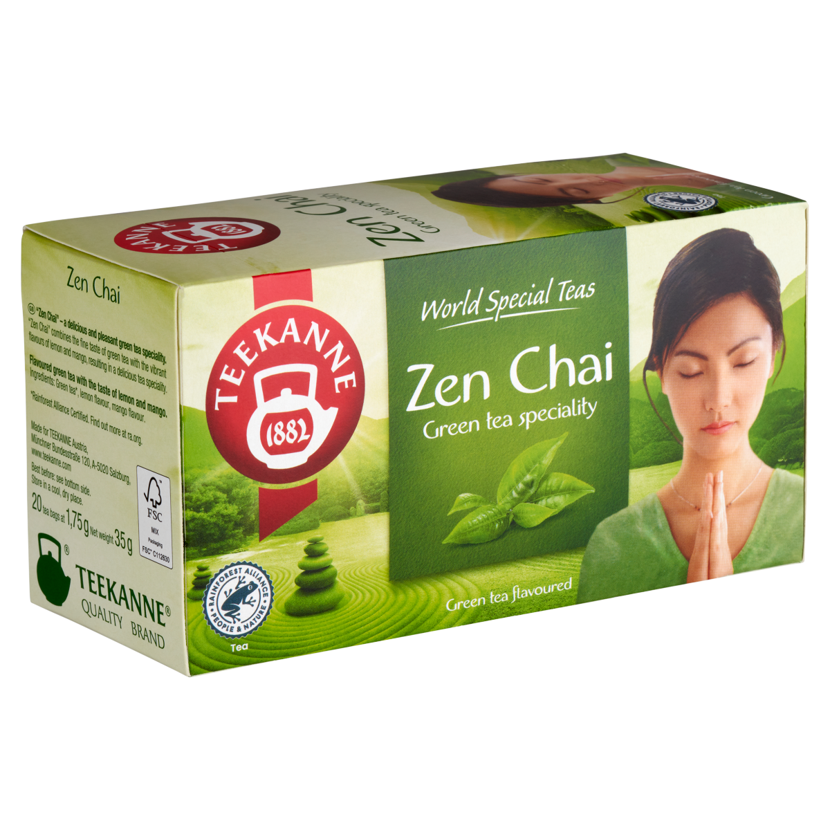 TEEKANNE Zen Chai citrom és mangó ízesítésű zöld tea 20 filter 35 g
