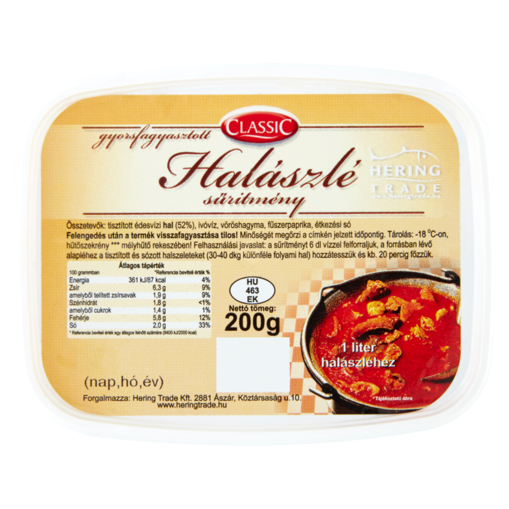 Classic Gyorsfagyasztott Halászlé Sűrítmény 200 g