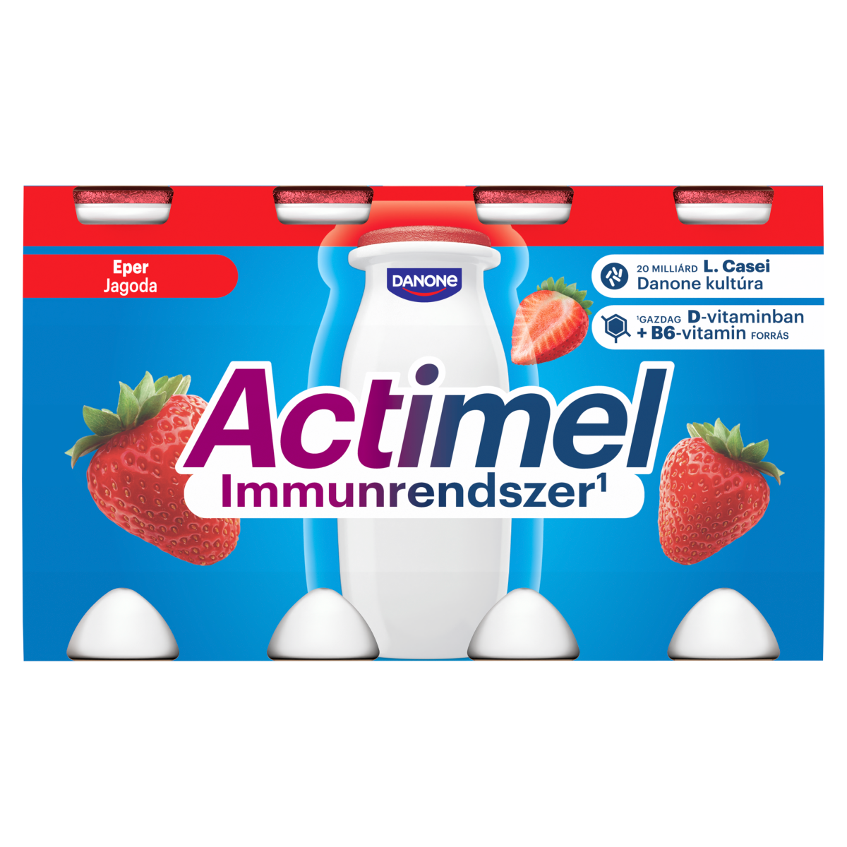 DANONE Actimel eperízű zsírszegény joghurtalapú ital B6- és D-vitaminnal 8 x 100 g (800 g)