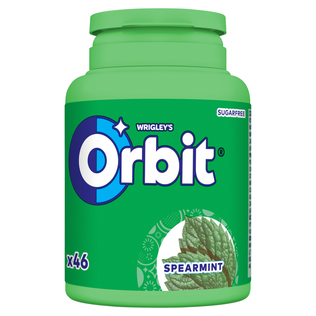 Orbit Spearmint mentaízű cukormentes rágógumi édesítőszerrel 64 g