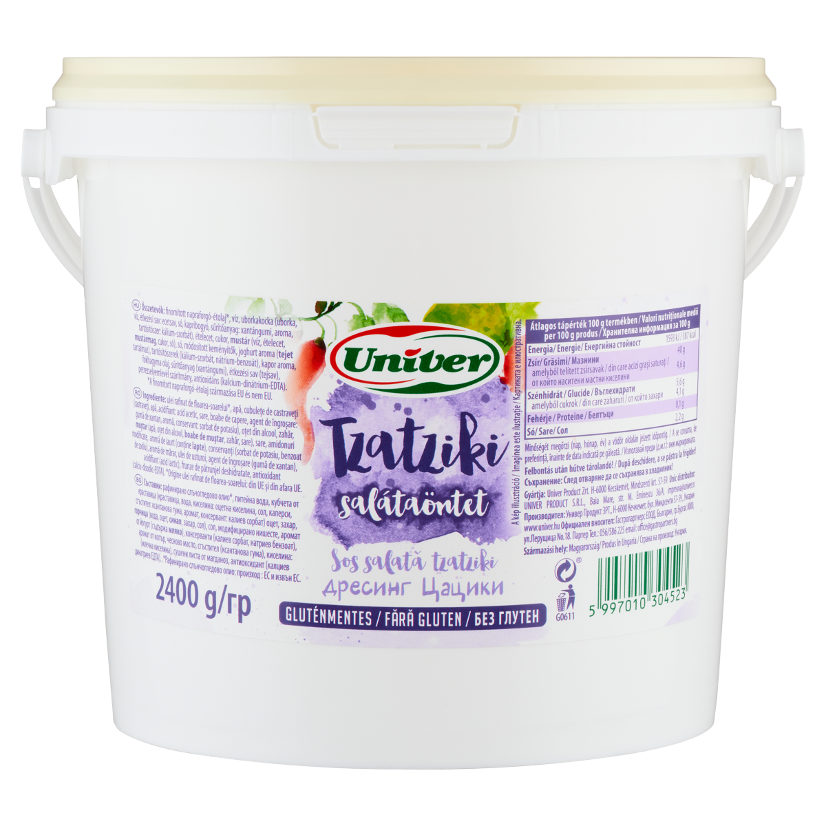 Univer Tzatziki Salátaöntet 2,4 kg