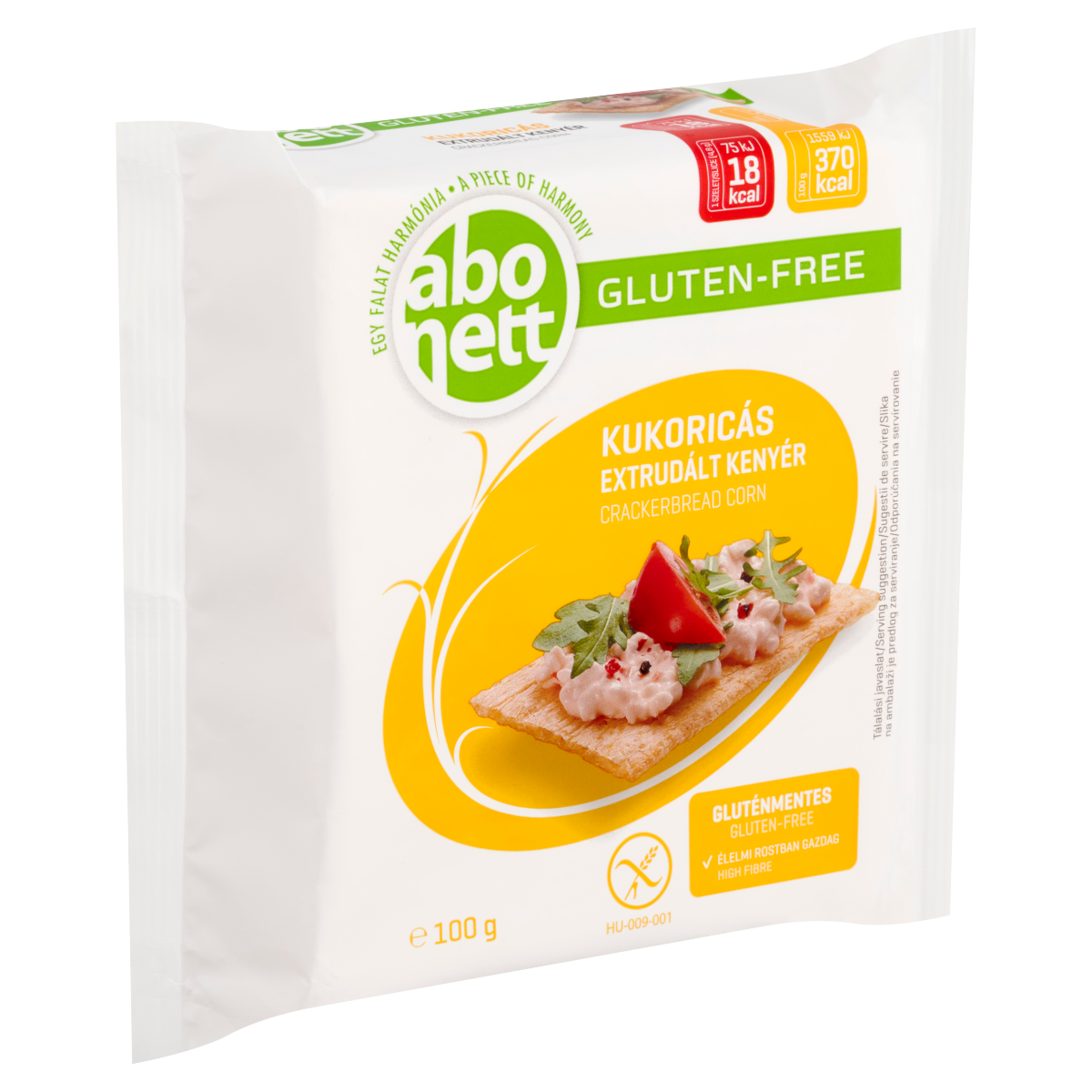 Abonett Gluténmentes Kukoricás Extrudált Kenyér 100 g