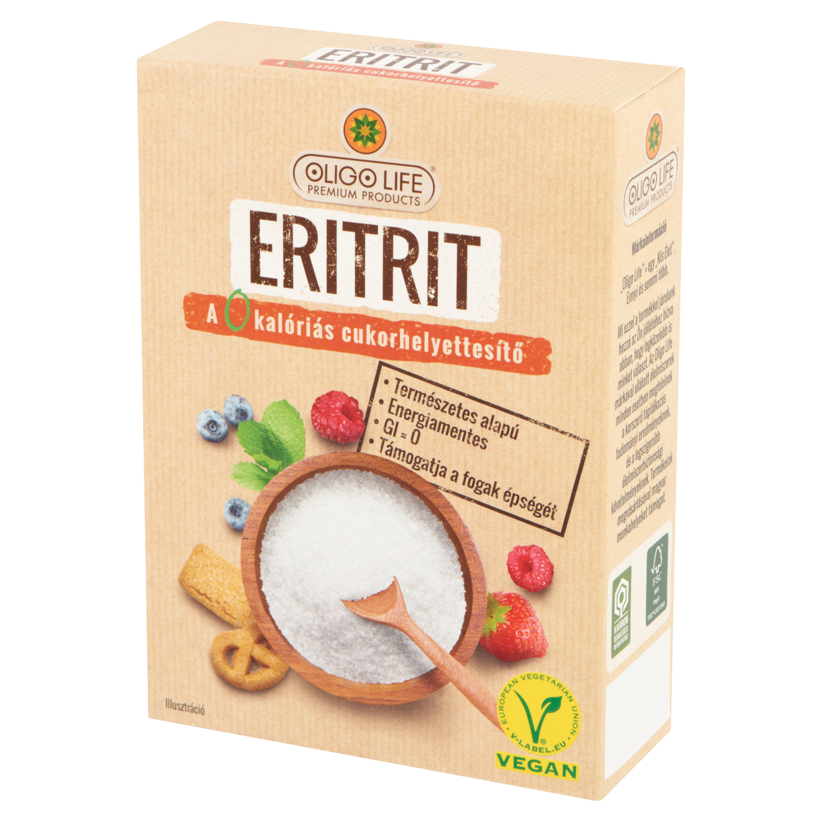 Nyírfacukor Oligo Life étkezési célra használható eritrit alapú édesítőszer 275 g