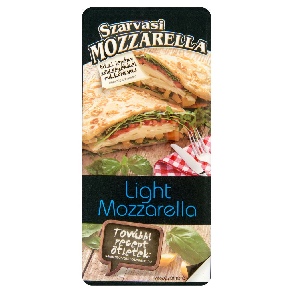 Szarvasi szeletelt light pizza mozzarella sajt 100 g